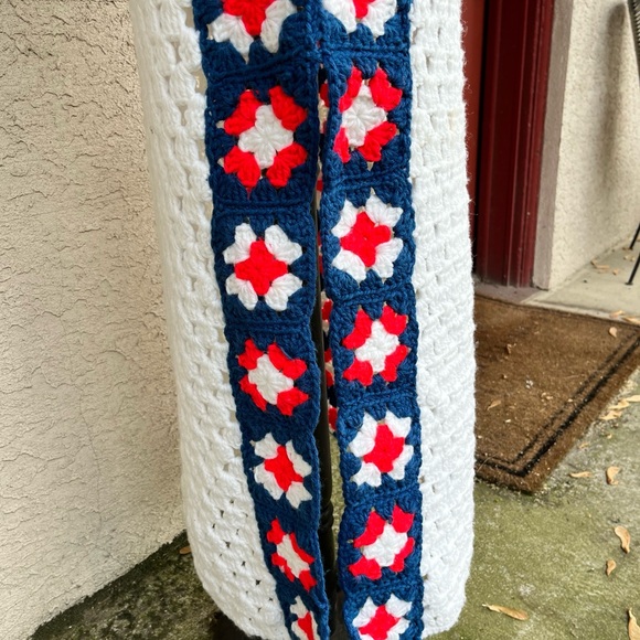 Red, White, Blue Crocheted Dress | Patriotic | Size Small - Picture 3 of 3